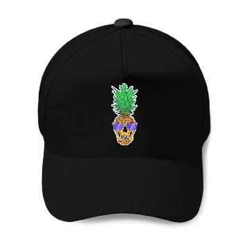 Discover Pineapple Skull Baseball Caps