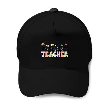Discover Teacher Wildflower Baseball Caps