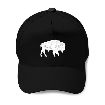 Discover Distressed Buffalo Bison Animal Baseball Caps