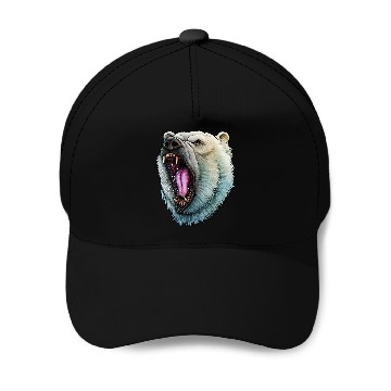 Discover Angry Polar Bear Baseball Caps