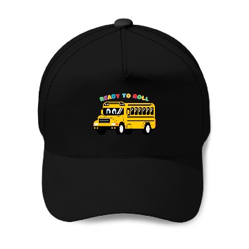 Discover Ready to Roll School Bus Baseball Caps
