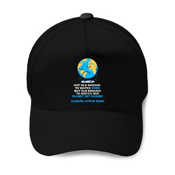 Discover Save Our Planet Climate Action Now Baseball Caps