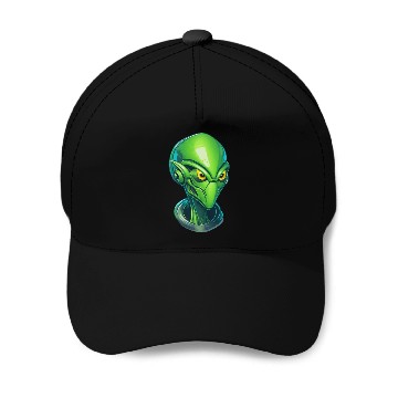 Discover Cool Alien Cyborg Head Baseball Caps