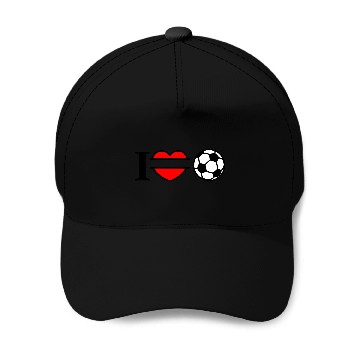 Discover Monogram logo soccer heart Baseball Caps