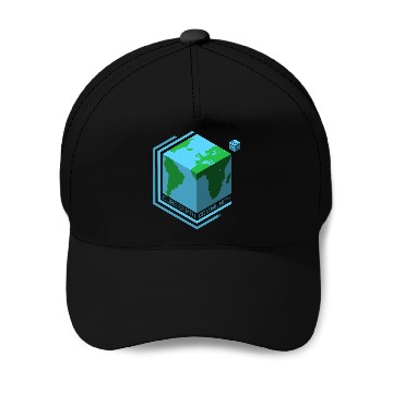 Discover Cube Earth Community Baseball Caps