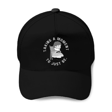 Discover Take a moment to just be (black and white version) Baseball Caps
