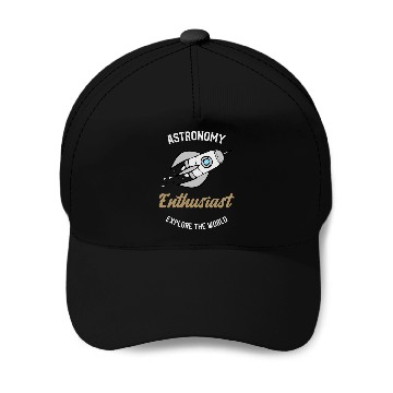 Discover Astronomy Enthusiast - moon astronomy Baseball Caps