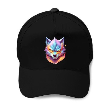 Discover Pastel Blaze Wolf Ninja Baseball Caps