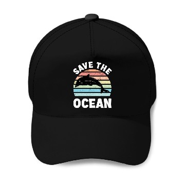 Discover Save The Ocean Dolphin Baseball Caps