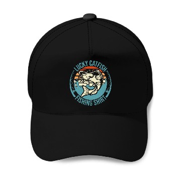 Discover Lucky Catfish Fishing Baseball Caps