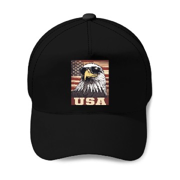 Discover gift idea bald eagle american flag Baseball Caps