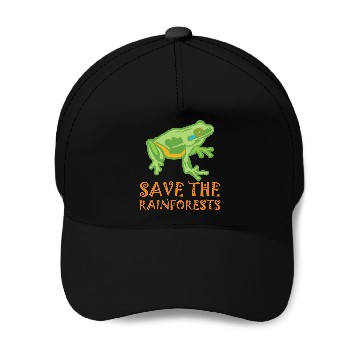 Discover Save The Rainforests Tree Frog Baseball Caps