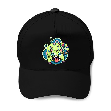 Discover Psychedelic Trippy Cat Baseball Caps