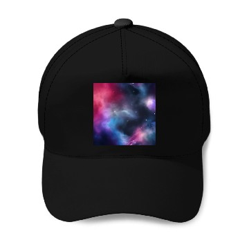 Discover Galaxy nebula abstract design Baseball Caps