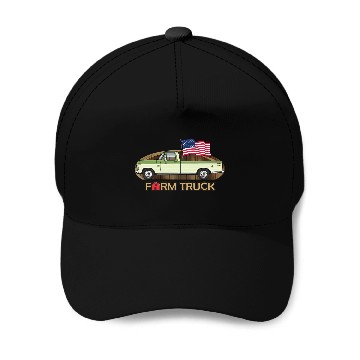 Discover Farm Truck Light Green Baseball Caps