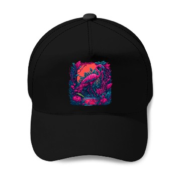 Discover Neon flamingo Baseball Caps