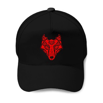 Discover Viking wolf red Fenrir valhalla Baseball Caps