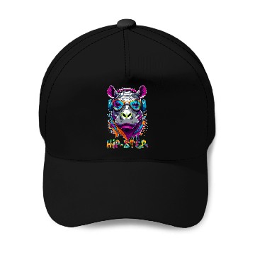 Discover Hipster hippo Baseball Caps