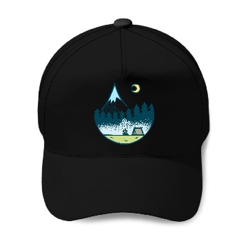 Discover Keep It Simple (Camping At Night) Baseball Caps