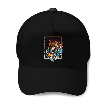 Discover Unstoppable Flaming Tiger Baseball Caps