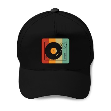 Discover Vinyl Record Player Baseball Caps