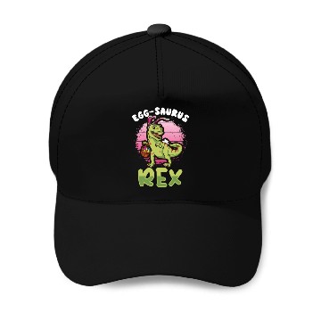 Discover Easter T-rex Dinosaur Easter Funny T-rex Easter Baseball Caps