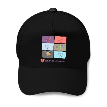 Discover I love math and science Baseball Caps