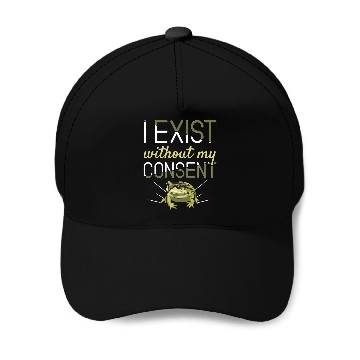 Discover I Exist Without My Consent Frog Baseball Caps