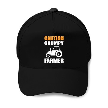 Discover Caution Grumpy Farmer Baseball Caps