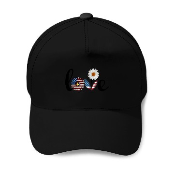 Discover Love daisy solid Baseball Caps