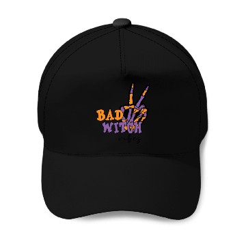 Discover BAD WITCH VIBES Baseball Caps