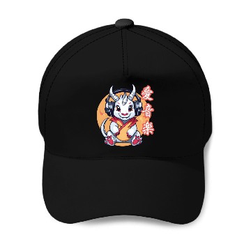 Discover Japanese Music Dragon Baseball Caps