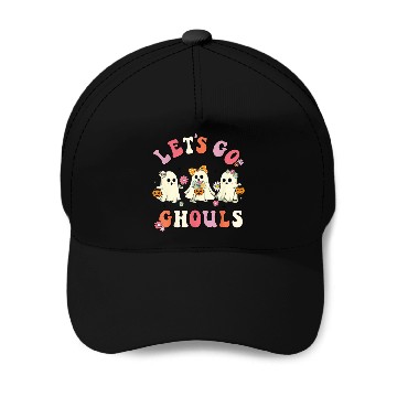Discover Let's Go Ghouls Halloween Ghost Baseball Caps