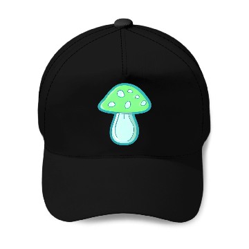 Discover Mushroom CV2 Light Green and Blue Baseball Caps