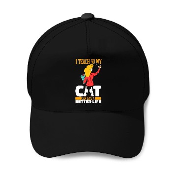 Discover Daycare Teacher Cat Baseball Caps