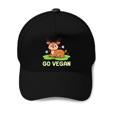 Discover Deer Design for proud Vegans Baseball Caps