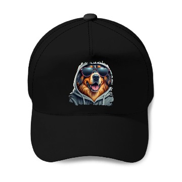Discover German Shepherd Dog Wearing A Baseball Caps With galsses