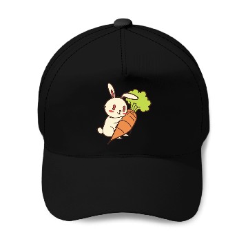 Discover Rabbit And Carrot Baseball Caps