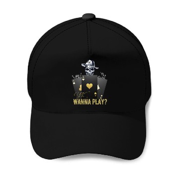 Discover Wanna play skull Baseball Caps