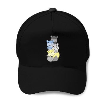 Discover Periboy Flag Pride Lgbtq Cute Hippo Stack Baseball Caps