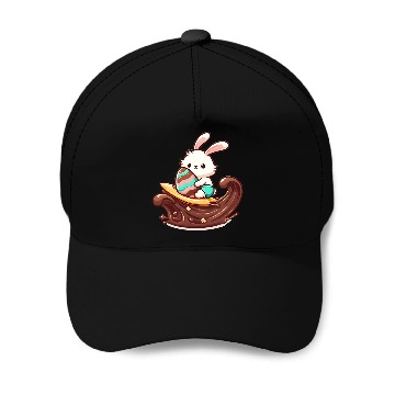 Discover Easter Bunny Surfboard Chocolaty Waves Baseball Caps