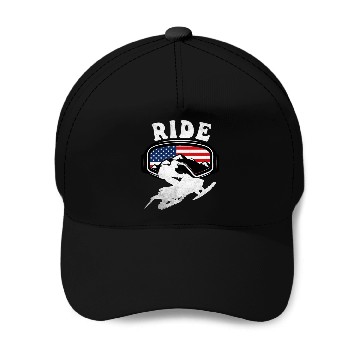 Discover Snowmobile RIDE Snowmobiling Winter Baseball Caps