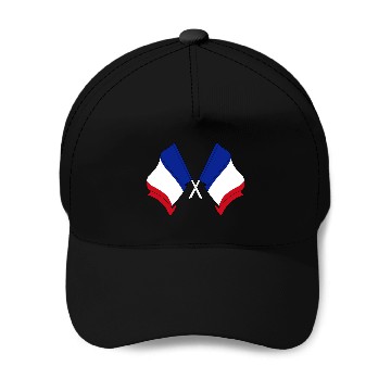 Discover Crossed two flags France Baseball Caps