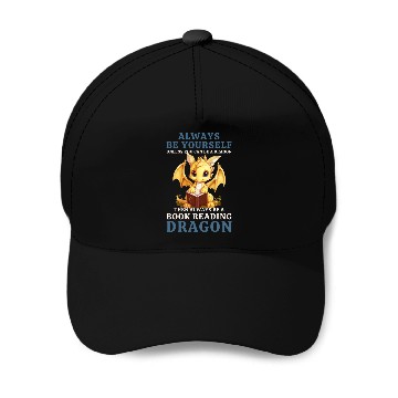 Discover "Always Be Yourself" - Book Reading Yellow Dragon Baseball Caps