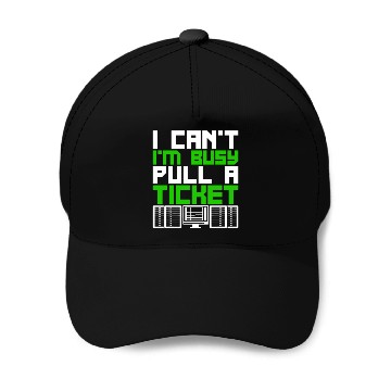 Discover Network Admin Programmer Pull A Ticket Baseball Caps
