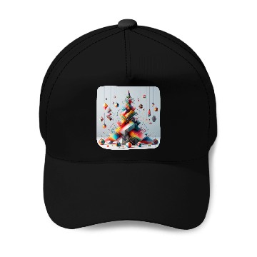 Discover Geometric Christmas tree Baseball Caps