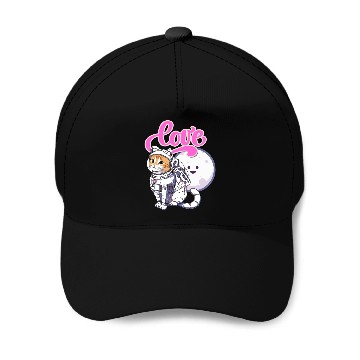 Discover Astronaut Cat Love The Moon Baseball Caps