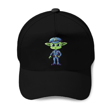 Discover Police alien Baseball Caps