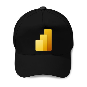 Discover Power BI Logo, business intelligence software Baseball Caps