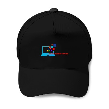 Discover online computer earning logo Baseball Caps